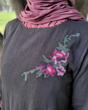 Load image into Gallery viewer, Berry Women's Embroidered Cotton Maxi Dress | Modest Cotton Dress
