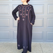 Load image into Gallery viewer, Sema Embroidered Brushed Cotton Maxi Dress
