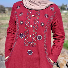 Load image into Gallery viewer, Sema Embroidered Brushed Cotton Maxi Dress