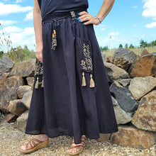 Load image into Gallery viewer, Ness Cotton Voile Midi Skirt