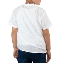 Load image into Gallery viewer, Bay Short Sleeve Band Collar Boy's Cotton Shirt