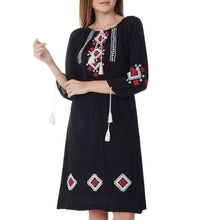 Load image into Gallery viewer, Gale Embroidered Tunic Dress