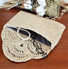 Load image into Gallery viewer, Raffia Crochet Bag