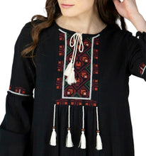 Load image into Gallery viewer, Sahara Embroidered Boho Maxi Dress