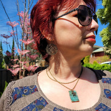 Load image into Gallery viewer, Bronze Lace Filigree Style Dangle Earrings