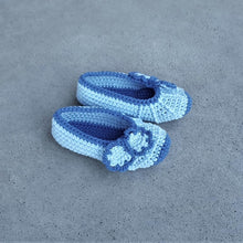 Load image into Gallery viewer, Girls' Crochet Ballerina Slippers with Bow