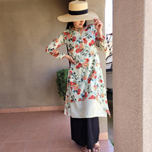 Load image into Gallery viewer, Fleur Long Sleeve Midi Tunic Dress