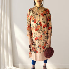 Load image into Gallery viewer, Fleur Long Sleeve Midi Tunic Dress