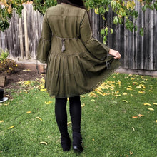 Load image into Gallery viewer, Sienna Brushed Cotton Tiered Tunic Dress