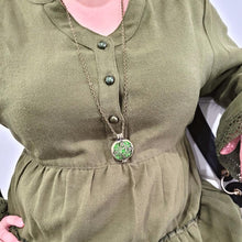 Load image into Gallery viewer, Essential Oil Diffuser Locket Necklace - Bronze Hearts Filigree