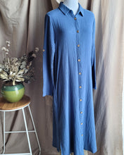 Load image into Gallery viewer, Hanna Cotton Muslin Tunic Shirt | Modest Cotton Shirt Dress
