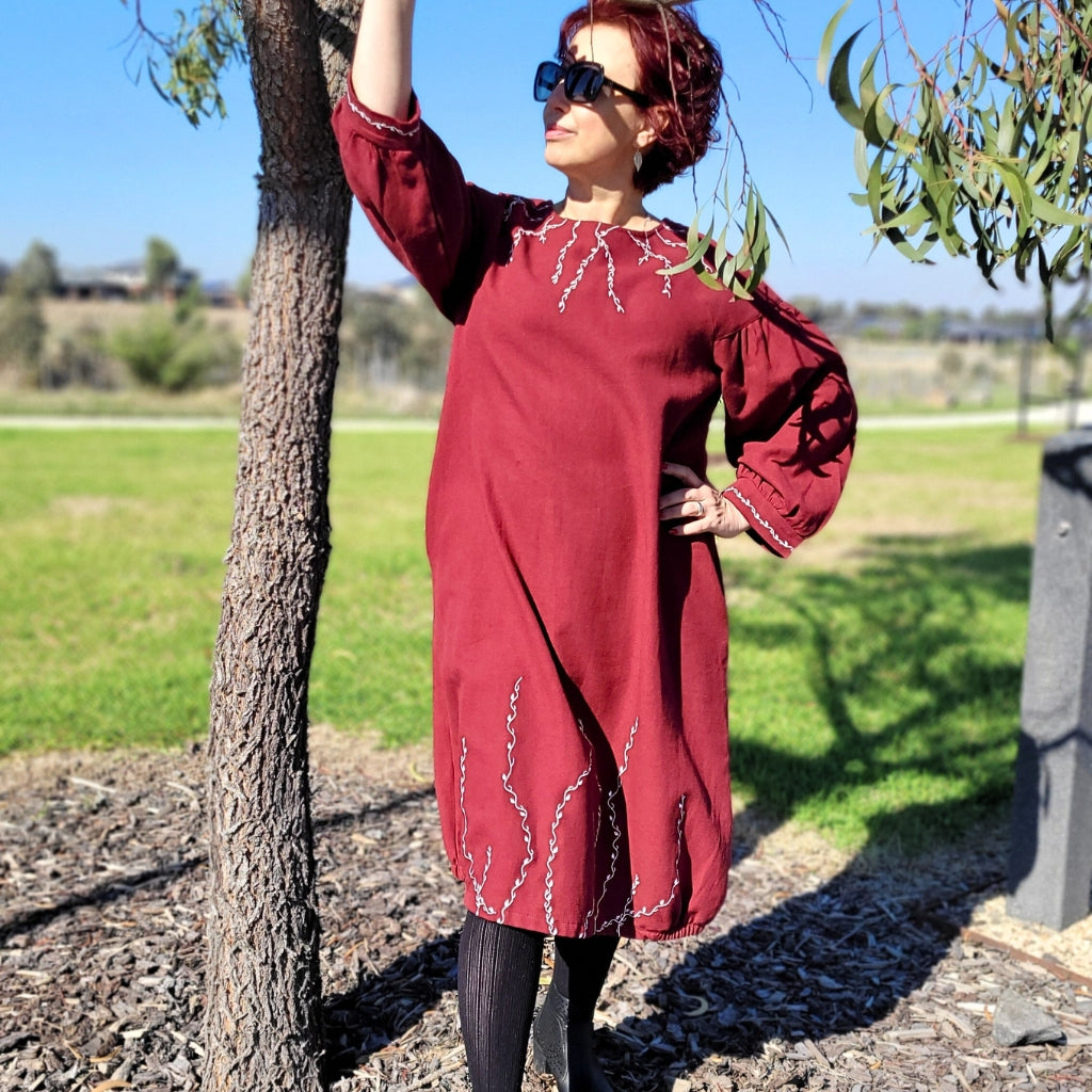 Ivy Brushed Cotton Tunic Dress Earthic Store Ivy Brushed Cotton Tunic Dress Earthic Store