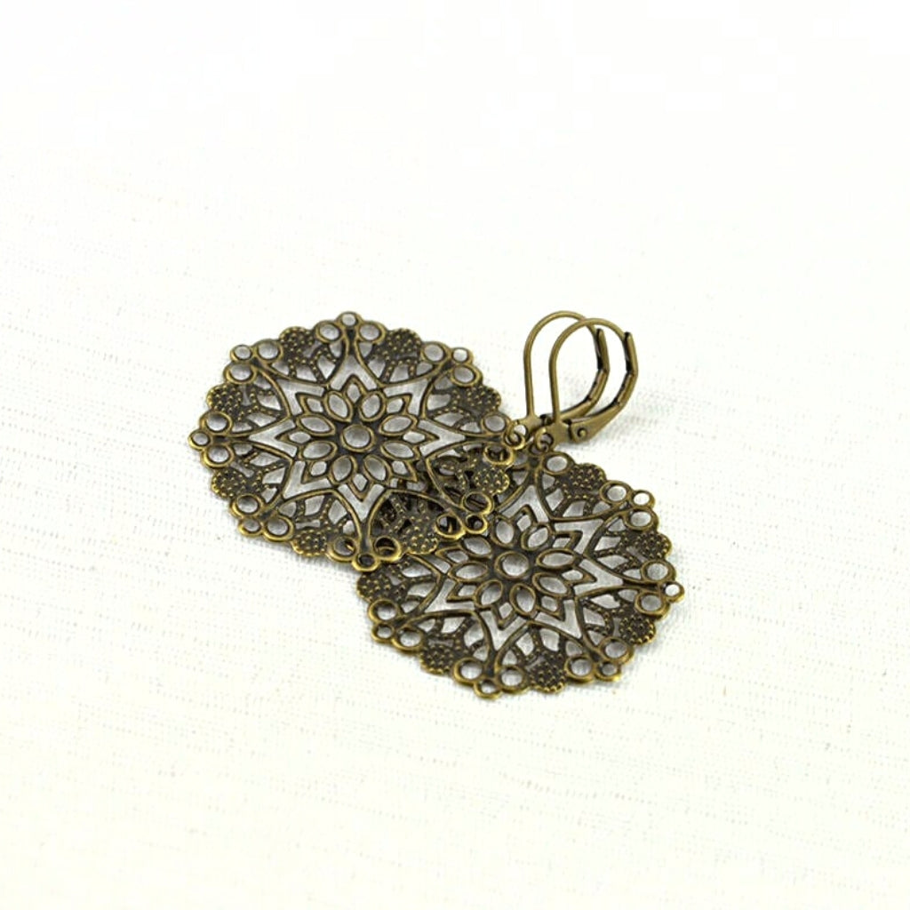 Bronze deals dangle earrings