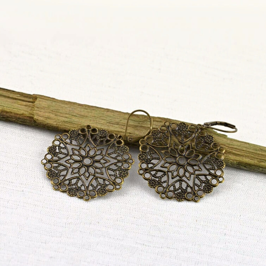 Bronze dangle earrings hot sale
